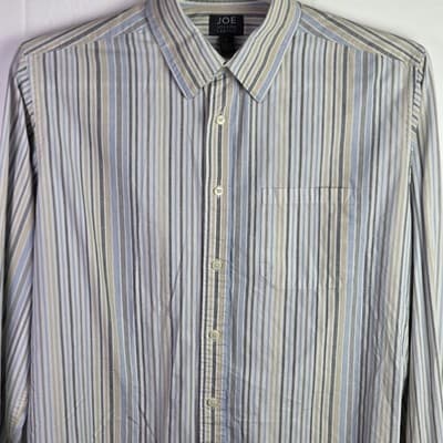 Joseph Abboud Men’s Large Multicolor Paisley Striped Long Sleeve Button Up Shirt - Thumbnail 2
