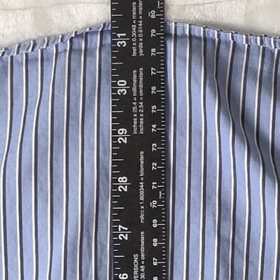 Polo Ralph Lauren Men's 15.5 32/33 Blue Stripe Classic Fit Long Sleeve Shirt - Thumbnail 7