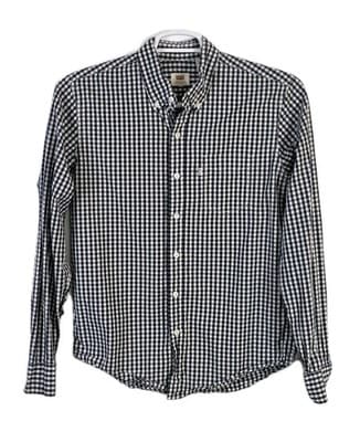 Levi's Men's Medium Black & White Check Long Sleeve Button Down Shirt - Image 1