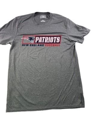 NWT Team Apparel New England Patriots Men's Medium Gray Short Sleeve T-Shirt - Image 1