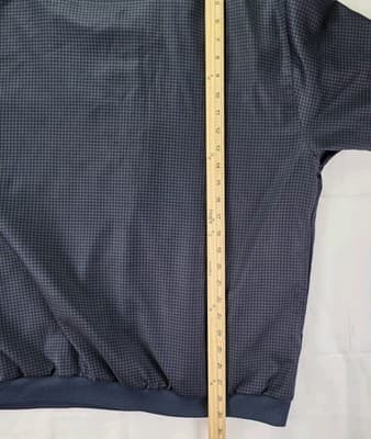 Forrester's Men's XL Blue Checkered V-Neck Pullover Golf Windbreaker - Thumbnail 8