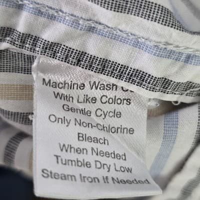 Joseph Abboud Men’s Large Multicolor Paisley Striped Long Sleeve Button Up Shirt - Thumbnail 4