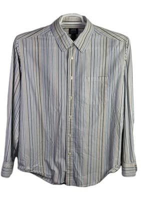 Joseph Abboud Men’s Large Multicolor Paisley Striped Long Sleeve Button Up Shirt - Image 1