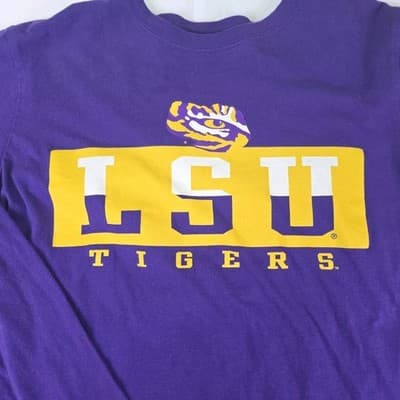 Captivating Men's Medium LSU Purple / Gold Short Sleeve T-Shirt - Thumbnail 2