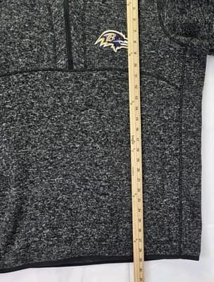 Antigua Men's XL Gray Baltimore Raven 1/4-Zip Pullover - Thumbnail 8