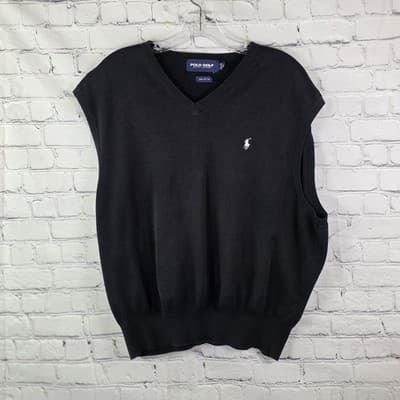 Ralph Lauren Women's XL Black V-Neck Sweater - Thumbnail 2