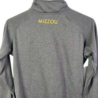 Knights Apparel Mizzou Missouri Tigers Women's Small Gray 1/4 Zip Pullover - Thumbnail 6