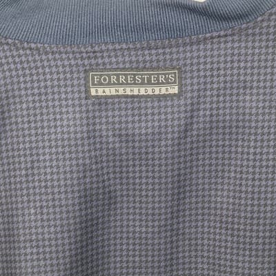 Forrester's Men's XL Blue Checkered V-Neck Pullover Golf Windbreaker - Thumbnail 3