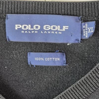 Ralph Lauren Women's XL Black V-Neck Sweater - Thumbnail 4