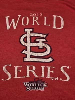 Majestic St Louis Cardinals Medium Red World Series T-Shirt - Thumbnail 2