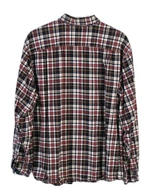 Blue Mountain Men's XL Blue Red Plaid Pocket Long Sleeve Button Down Shirt - Thumbnail 3