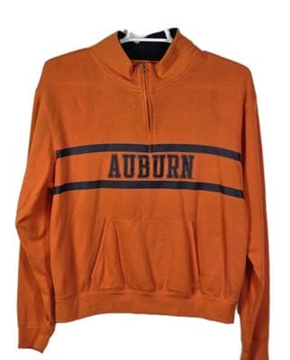 Victoria’s Secre Pink Auburn Tigers Women’s Large Orange 1/4 Zip Sweatshirt - Thumbnail 2