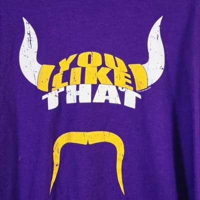 Minnesota Vikings Men's 3XL Purple " You Like That" Long Sleeve T-Shirt - Thumbnail 3