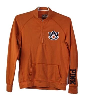 Victoria's Secret Pink Women's Large Orange Auburn University Sweatshirt - Image 1