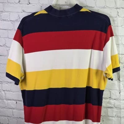 Vtg Ralph Lauren Men’s XXL Multicolored Colorblock Short Sleeve Polo Shirt - Thumbnail 5
