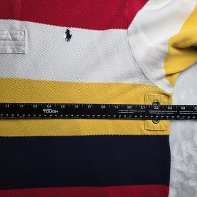 Vtg Ralph Lauren Men’s XXL Multicolored Colorblock Short Sleeve Polo Shirt - Thumbnail 7