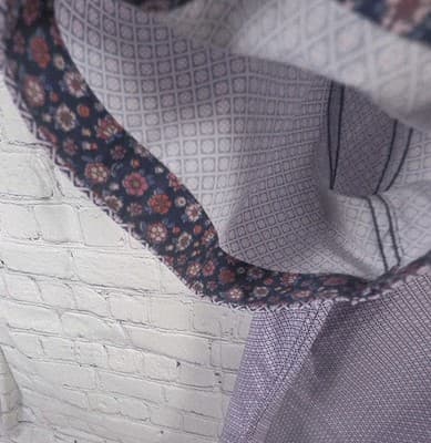 Nick Graham Men's Large Lavender Geometric Everwhere S/S Button Up Shirt - Thumbnail 8