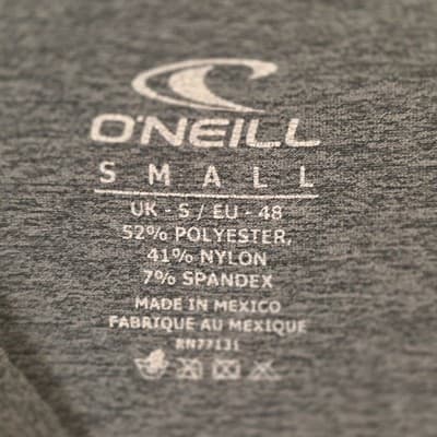 O'Neill Men’s Small Gray "First Name In The Water" Graphic Logo T-Shirt - Thumbnail 4