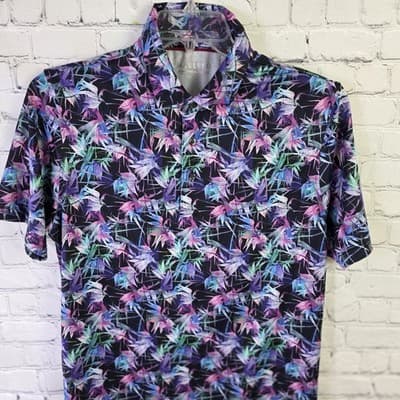 Maelreg Performance Men’s Small Multicolor Floral S/S Shirt - Thumbnail 3