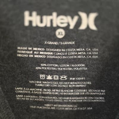 Hurley Men's Large Dark Gray “Loyal to the Sea” Short Sleeve T-Shirt - Thumbnail 3