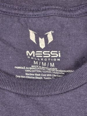 Lionel Messi Men's Medium Blue Graphic Soccer T-Shirt - Thumbnail 3