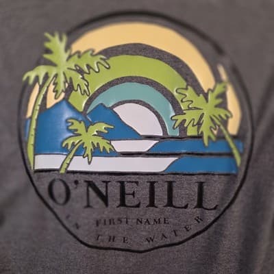 O'Neill Men’s Small Gray "First Name In The Water" Graphic Logo T-Shirt - Thumbnail 7
