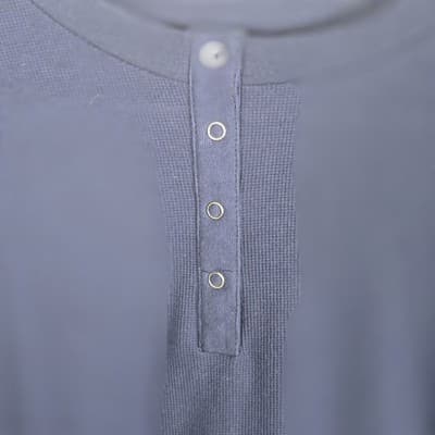 Izod Men's XL Navy Blue Thermal Henley Long Sleeve Shirt - Thumbnail 2