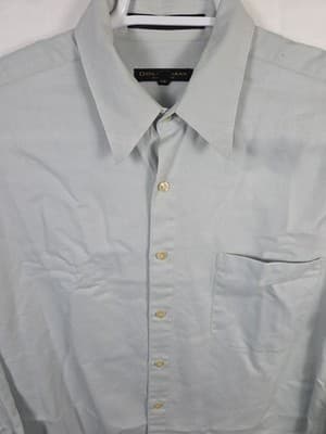 Donna Karan Signature Men's Long Sleeve Cream Size 16.5 34/35 Dress Shirt - Thumbnail 6