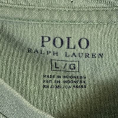 Polo Ralph Lauren Men's Large Green V Neck Short Sleeve Shirt - Thumbnail 4