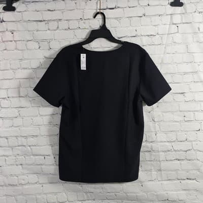 Scrubstar Core Essentials Unisex Small Black V-Neck Scrub Top- WM00T872 - Thumbnail 7