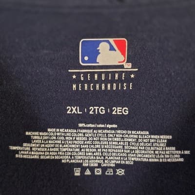 MLB NY Yankees Unisex 2XL Blue Short Sleeve T-Shirt - Thumbnail 3