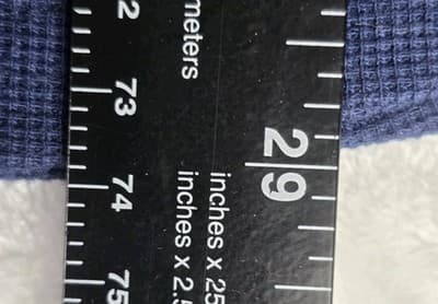 Izod Men's XL Navy Blue Thermal Henley Long Sleeve Shirt - Thumbnail 6