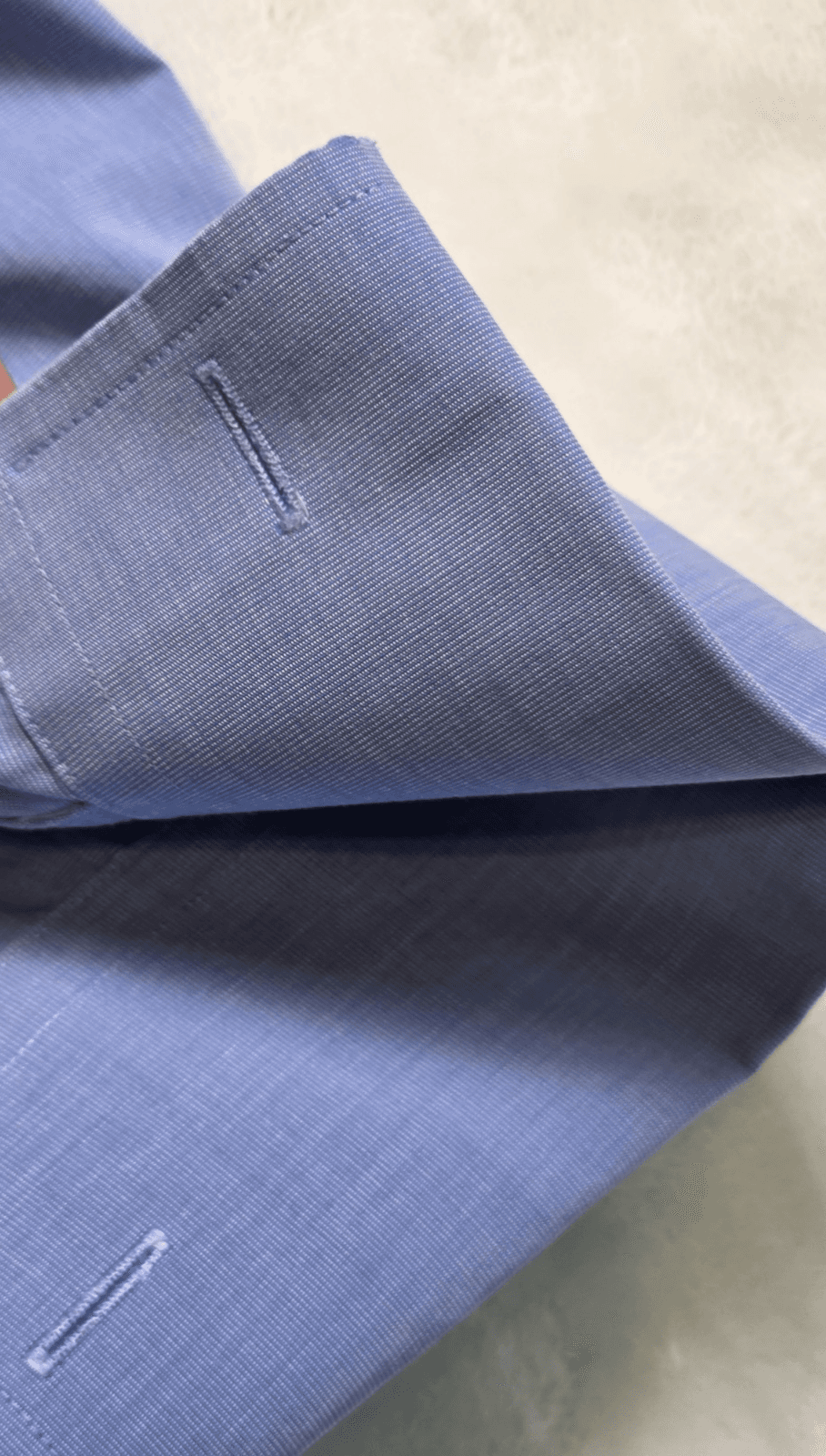 Brooks Brothers Men's Size 16 -33 Blue French Cuff Sleeve Button Up Shirt - Thumbnail 5