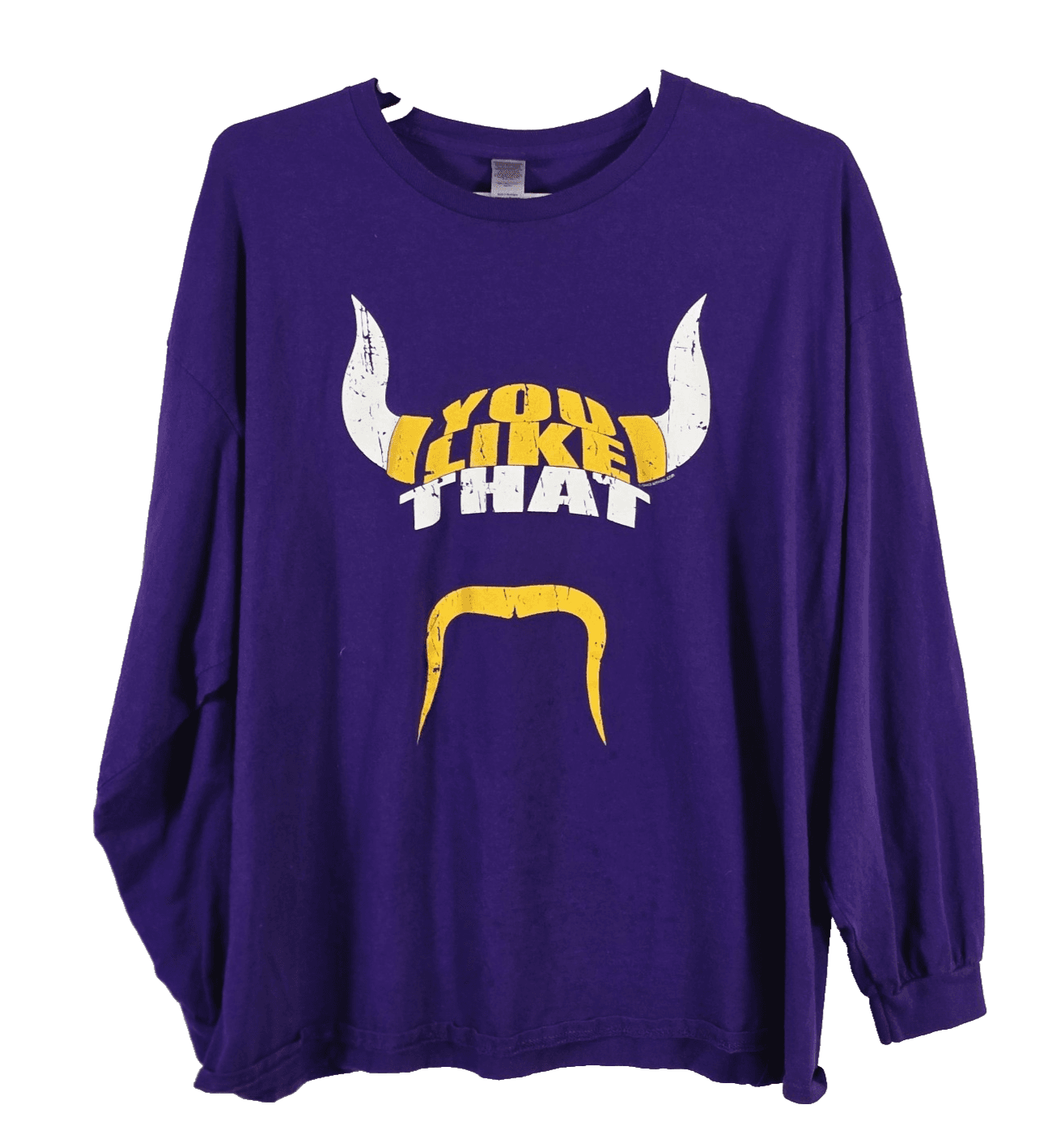 Minnesota Vikings Men's 3XL Purple " You Like That" Long Sleeve T-Shirt - Image 1