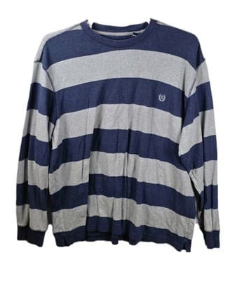 Chaps Men's XXL Blue & Gray Stripe Long Sleeve Shirt - Image 1