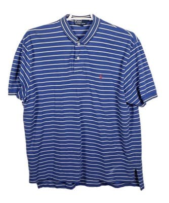 Polo Ralph Lauren Men's XXL Blue / White Striped Short Sleeve Shirt - Image 1