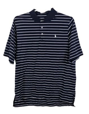 Polo Ralph Lauren Men's XL Blue Striped Golf Short Sleeve Shirt - Image 1
