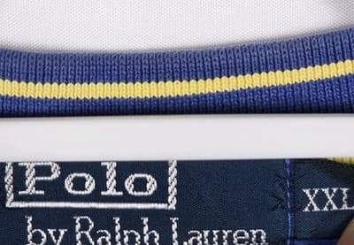 Polo Ralph Lauren Men's XXL Blue / White Striped Short Sleeve Shirt - Thumbnail 3