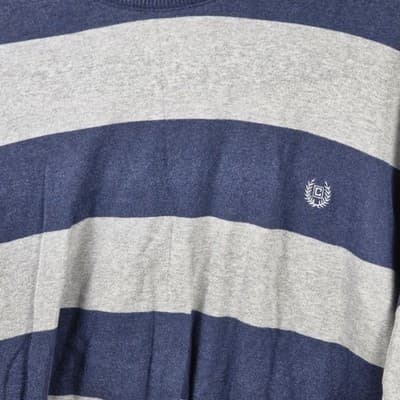 Chaps Men's XXL Blue & Gray Stripe Long Sleeve Shirt - Thumbnail 2