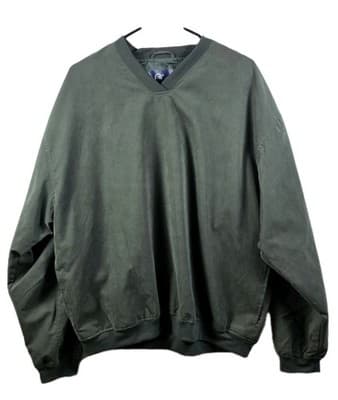 Mg Gold Men's Large Green V-Neck Long Seeve Pullover - Image 1