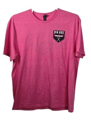 Big Axe Xl Pink Short Sleeve T-Shirt - Image 1