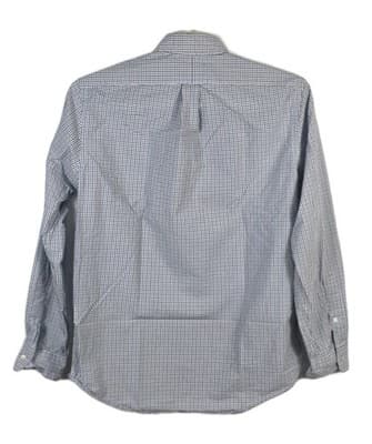 PoloRalph Lauren Men's Medium Blue Check Classic Fit Long Sleeve Button Down - Thumbnail 6