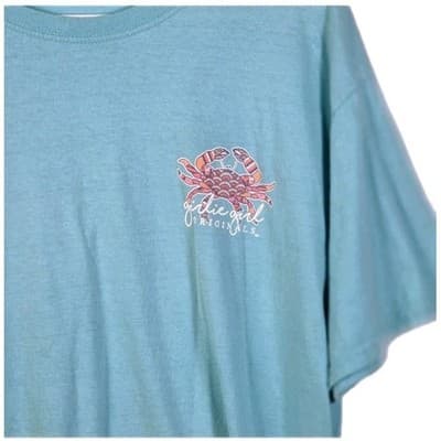 Girlie Girl's Women's Large Blue " No Crabby Attitudes " Short Sleeve T-Shirt - Thumbnail 2