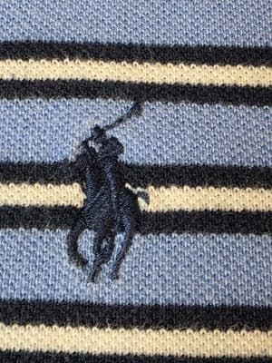 Polo Ralph Lauren Men's XL Blue Striped Short Sleeve Shirt - Thumbnail 3