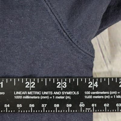 Carhartt Men's Large Loose Fit Navy Blue Round Neck Pocket Logo Shirt - Thumbnail 7
