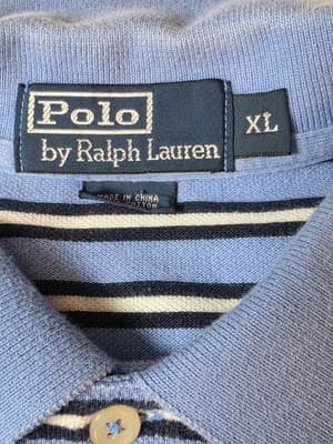 Polo Ralph Lauren Men's XL Blue Striped Short Sleeve Shirt - Thumbnail 2