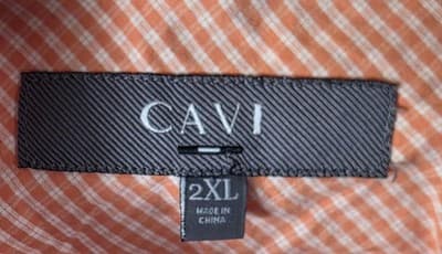 Cavi Men's XXL Peach Short Sleeve Shirt - Thumbnail 3