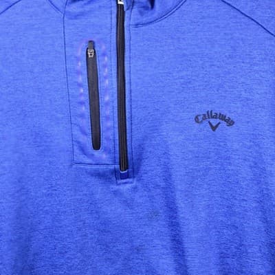 Callaway Men’s XXL Blue Quarter Zip Pullover - Thumbnail 2