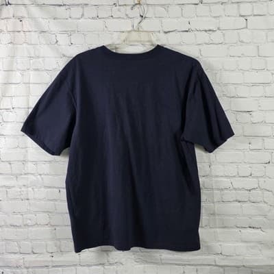 Carhartt Men's Large Loose Fit Navy Blue Round Neck Pocket Logo Shirt - Thumbnail 8