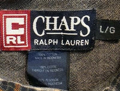 Chaps Performance Men's Large Brown/ Red Plaid Flannel Button Down Shirt - Thumbnail 4